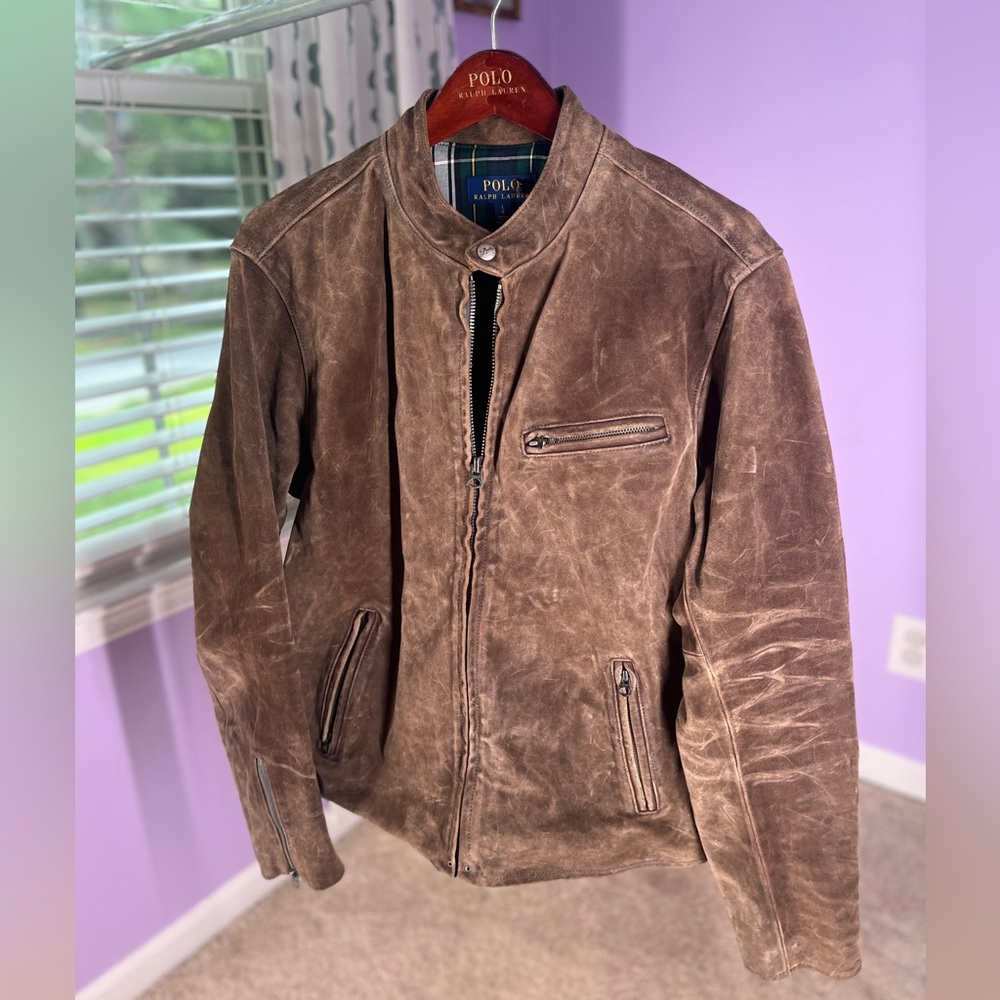 Polo Ralph Lauren Men’s Suede Biker Jacket